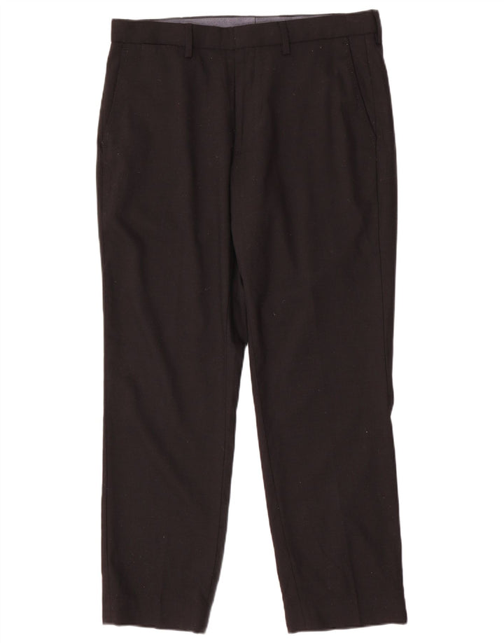 Marks & Spencer muške chino hlače standardnog kroja W34 L29 crna vuna