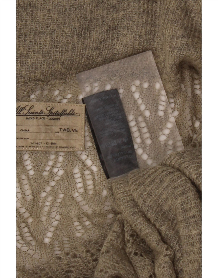 ALL SAINTS Ženski preveliki kratki kardigan džemper veličine 12 Zeleni