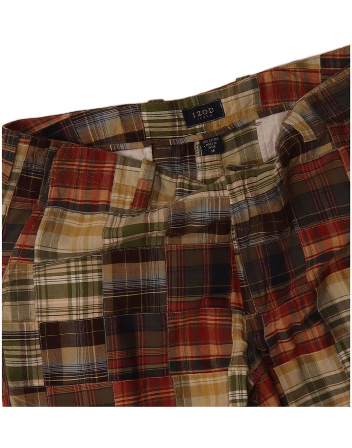 IZOD Muške Chino kratke hlače W38 XL Raznobojni patchwork pamuk