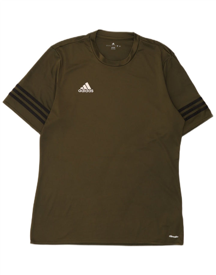 Adidas muška majica Climalite, veliki kaki poliester