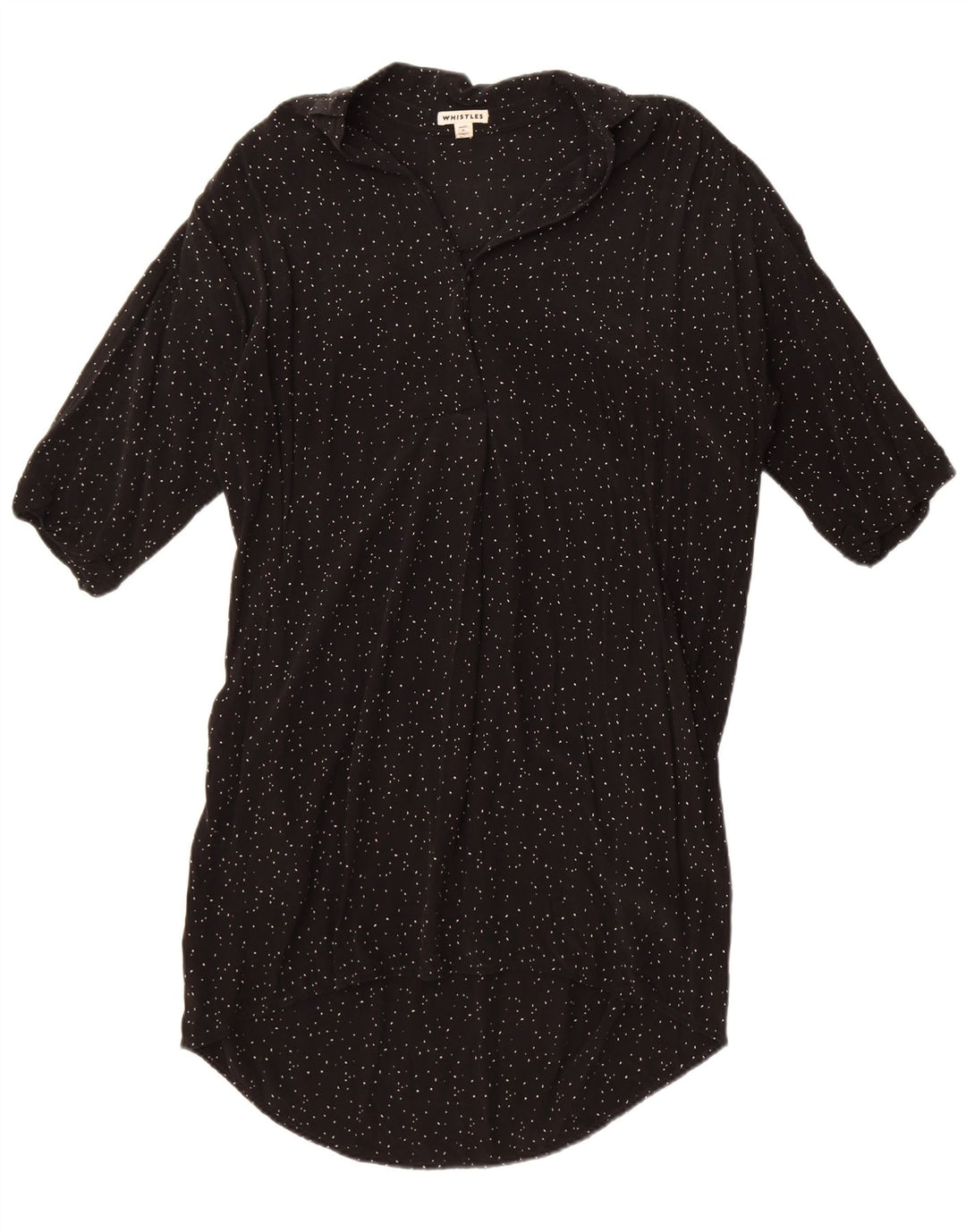 Whistles ženska prevelika plašt haljina UK 14 srednje crna na točkice