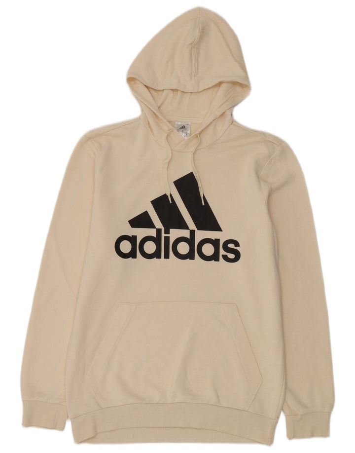 Adidas muška majica s kapuljačom srednje veličine od bijelog pamuka