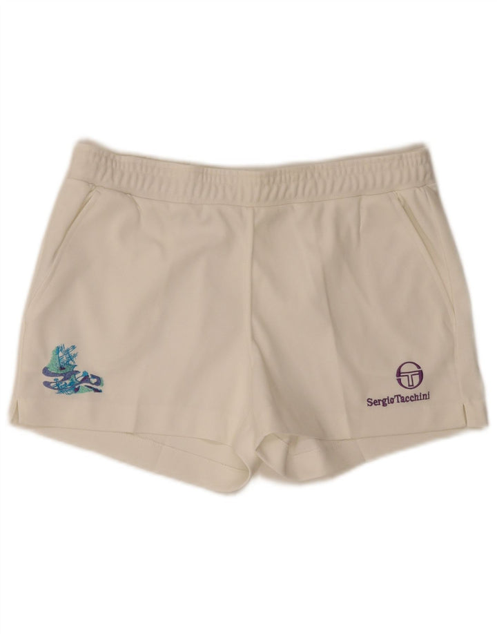 Sergio Tacchini ženske sportske kratke hlače IT 50 XL bijeli poliester