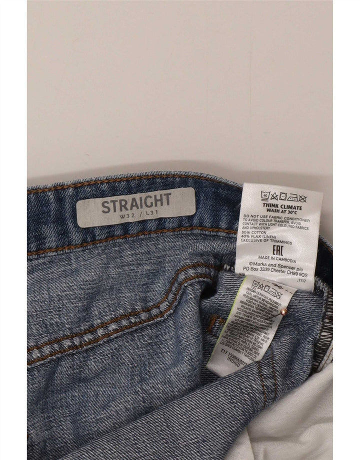 Marks & Spencer muške ravne traperice W32 L31 plavi pamuk