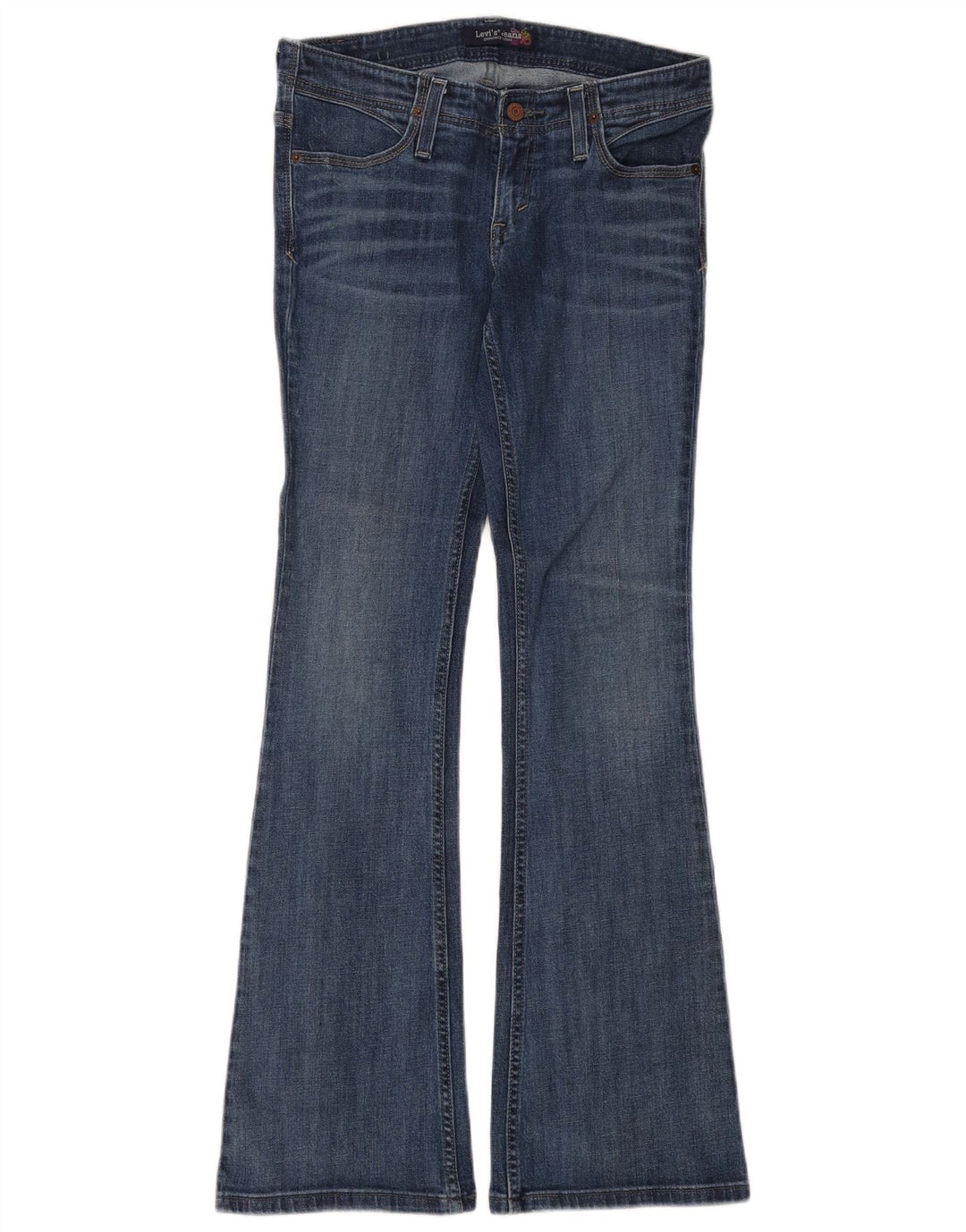 Levi's ženske lepršave traperice US 7 srednje W30 L34 plavi pamuk