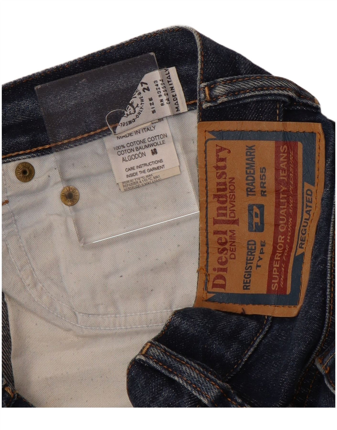 DIESEL Ženske ravne traperice W27 L29 Plavi pamuk