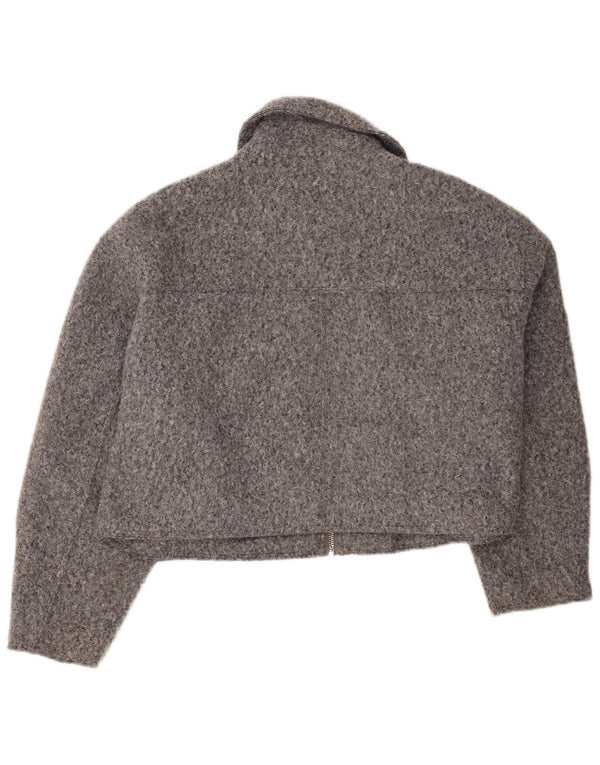 Zara ženska bomber jakna UK 20 2XL sivi poliester
