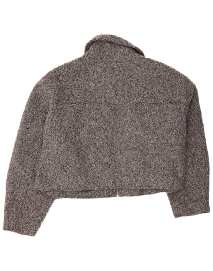 Zara ženska bomber jakna UK 20 2XL sivi poliester