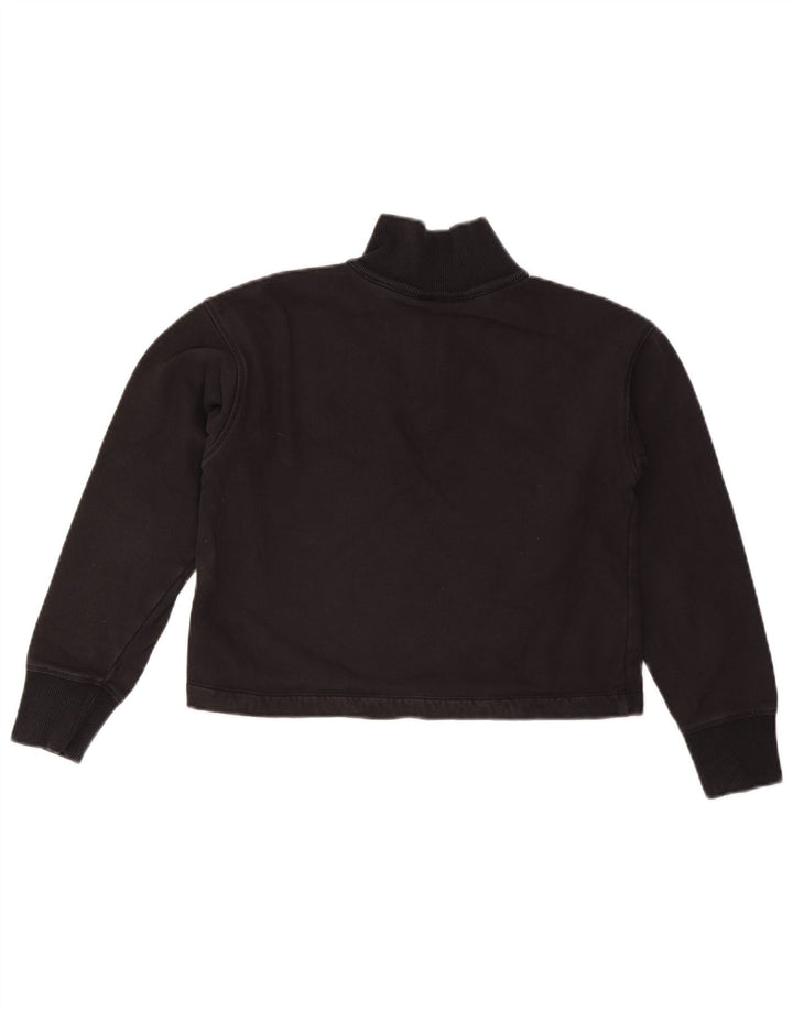 CHAMPION Preveliki ženski džemper s kratkim izrezom i kratkim izrezom UK 6 XS crni