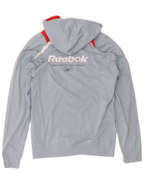 Reebok muški pulover s kapuljačom s patentnim zatvaračem, mali plavi pamuk u blokovima boja