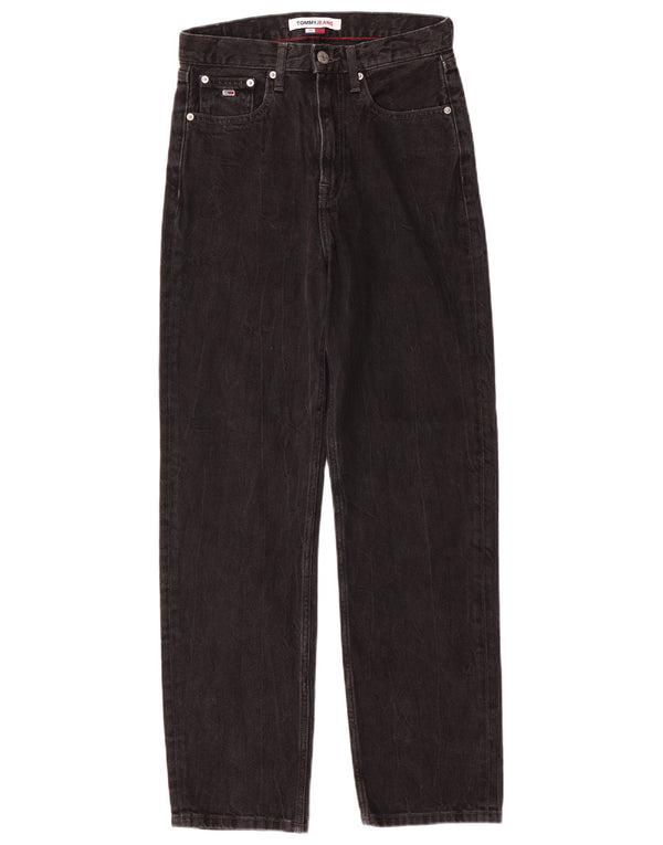 Tommy Hilfiger Ženske Harper ravne traperice visokog struka W25 L29 crni pamuk