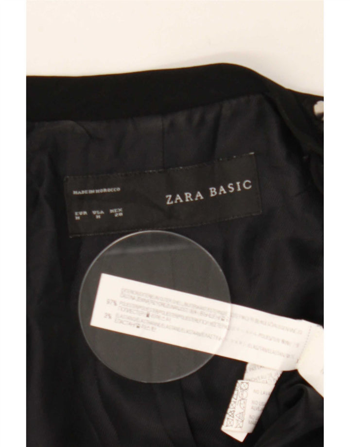 Zara ženski otvoreni sako jakna UK 12 Srednji crni poliester