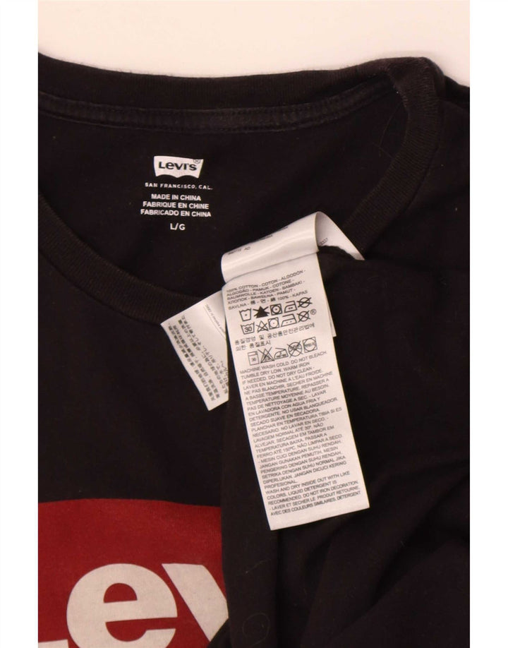 Levi's muška velika crna pamučna majica s grafičkim motivima