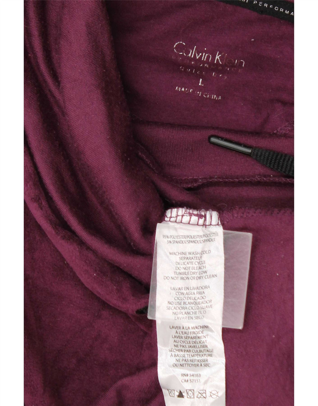 Calvin Klein Ženski džemper od velura UK 16 Veliki kestenjasti poliester