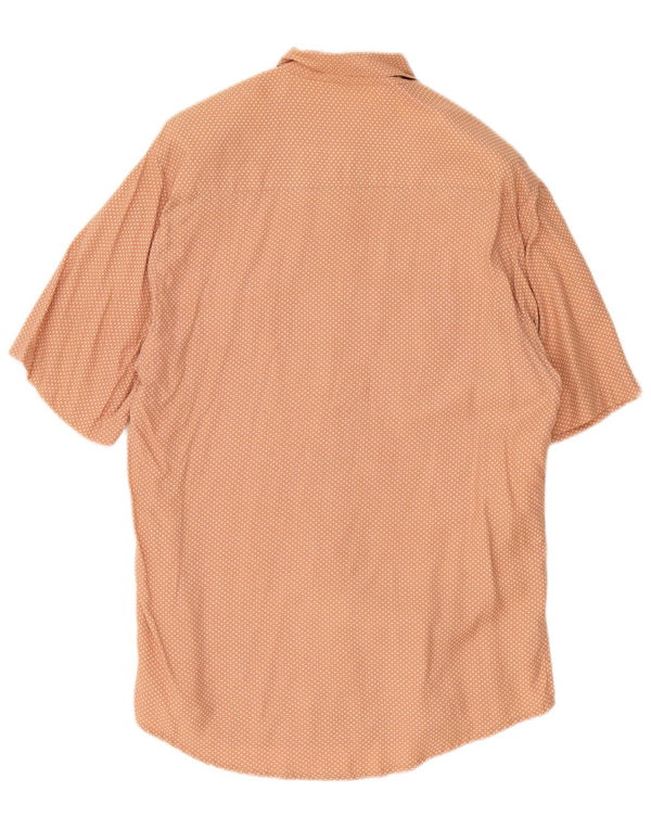 Vintage Womens Short Sleeve Shirt IT 44 Medium Orange Spotted