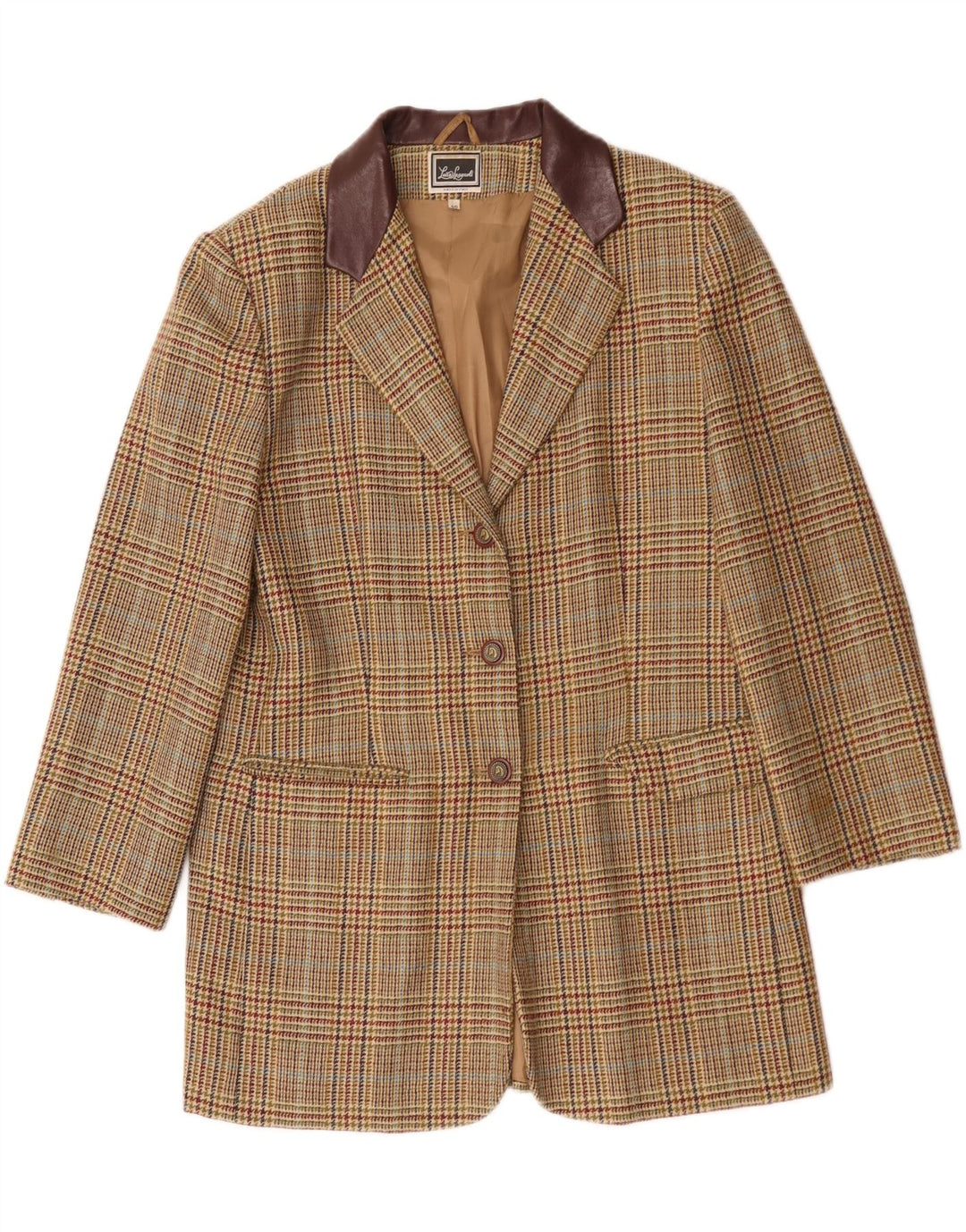 Luisa Spagnoli Ženska jakna sa 3 gumba IT 46 Large Beige Houndstooth
