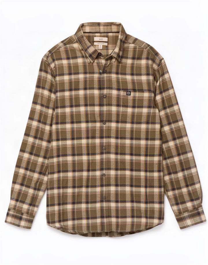 Marks & Spencer muška flanelska košulja 2XL zeleni karirani pamuk
