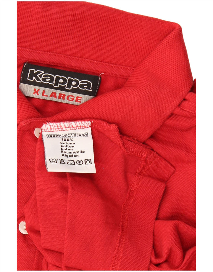KAPPA Mens Polo Shirt XL Red Cotton