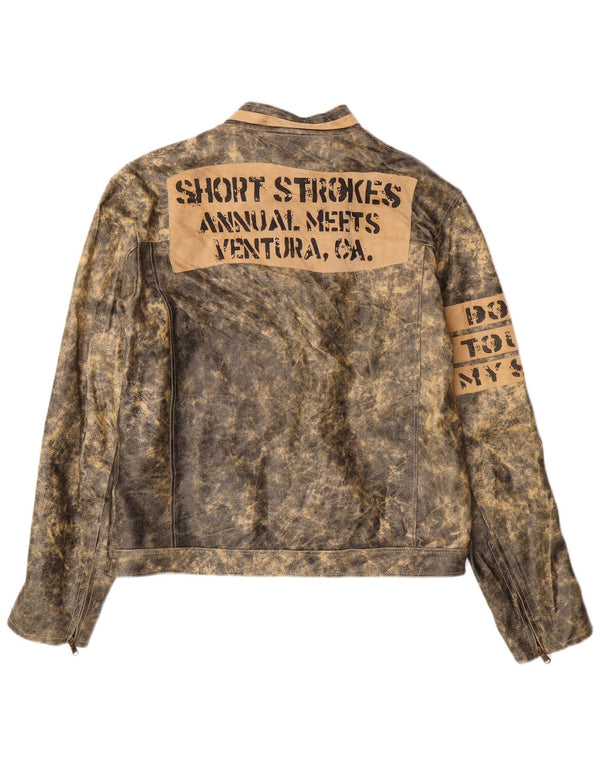 Bata muška grafička kožna jakna IT 52 XL siva koža