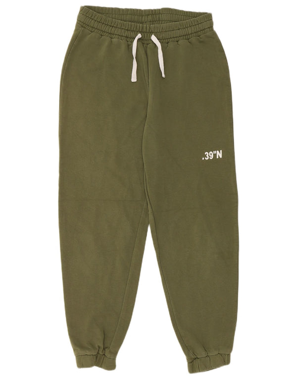 Topshop Womens Tracksuit Trousers Joggers UK 10 Small Khaki Cotton