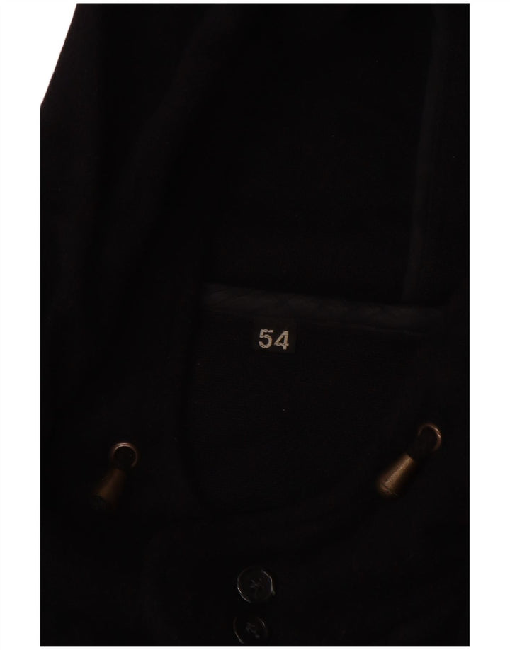 VINTAGE muški duffle kaput s kapuljačom IT 54 2XL tamnoplavi