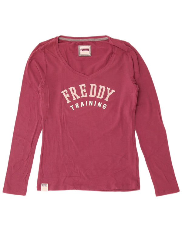 Freddy ženska majica dugih rukava s grafikama UK 18 XL, ružičasti pamuk