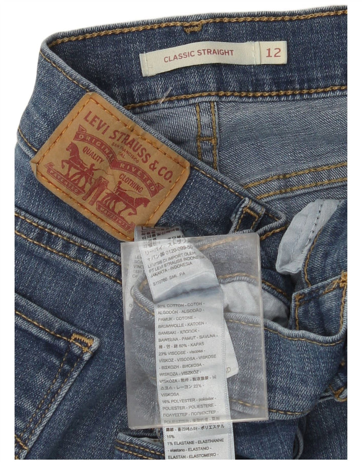 LEVI'S ženske klasične klasične ravne traperice US 12 Large W32 L28 plave