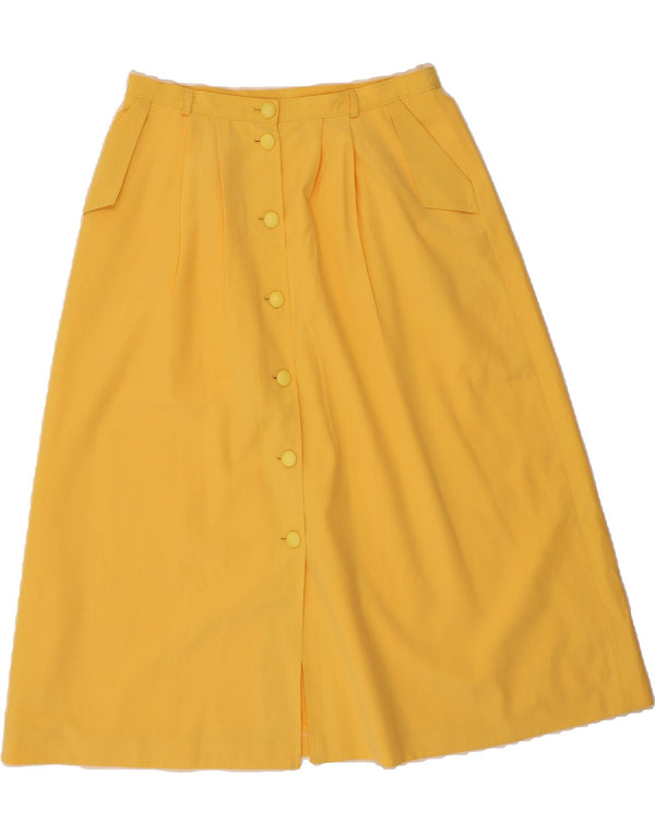 LUCIA Womens A-Line Skirt IT 44 Medium W32  Yellow Polyester