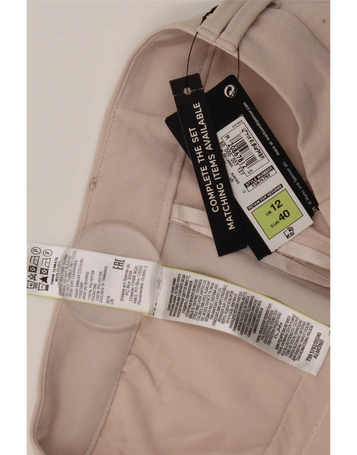 Marks & Spencer ženske chino kratke hlače UK 12 srednje W30 bež poliester
