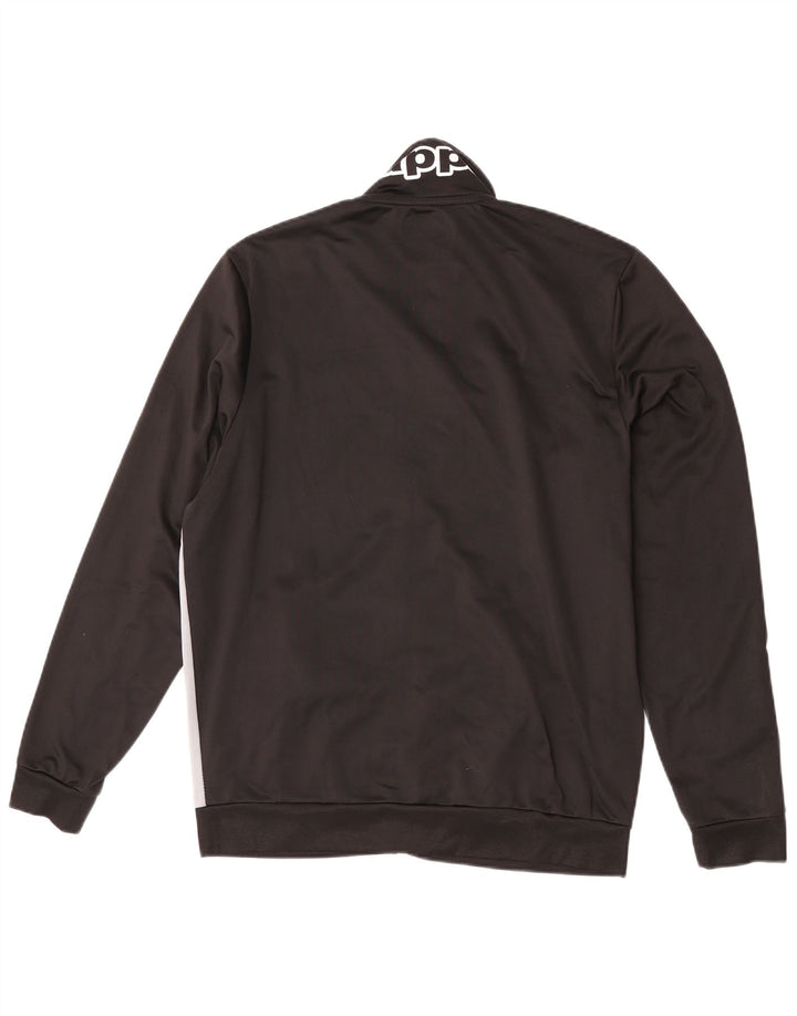 Kappa muška trenirka s grafičkim motivima, velika jakna od poliestera crne boje