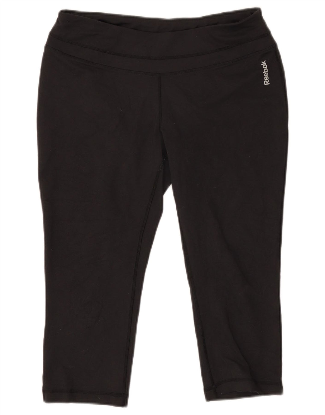 REEBOK Ženske kapri tajice UK 14 Veliki crni poliester