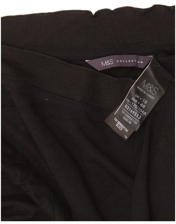 Marks & Spencer ženska majica s 3/4 rukavima UK 18 XL crna viskoza