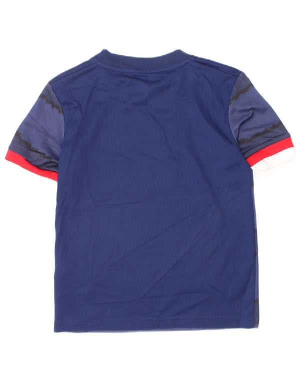 Adidas Boys Aeroready majica kratkih rukava 5-6 godina tamnoplavi prugasti poliester