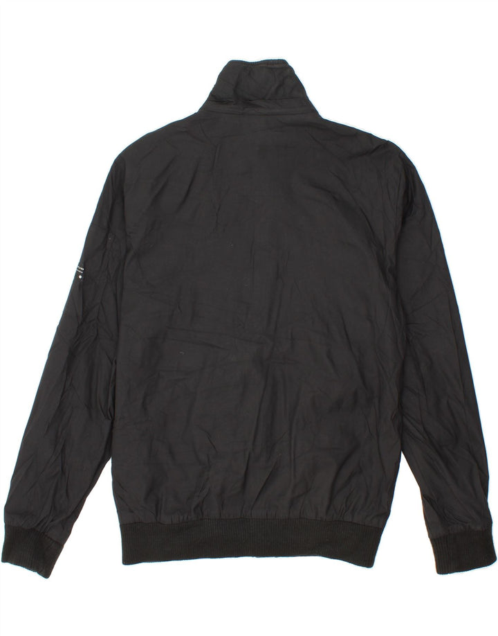 JACK & JONES Mens Bomber Jacket UK 40 Large Black Nylon Vintage Jack & Jones and Second-Hand Jack & Jones from Messina Hembry 