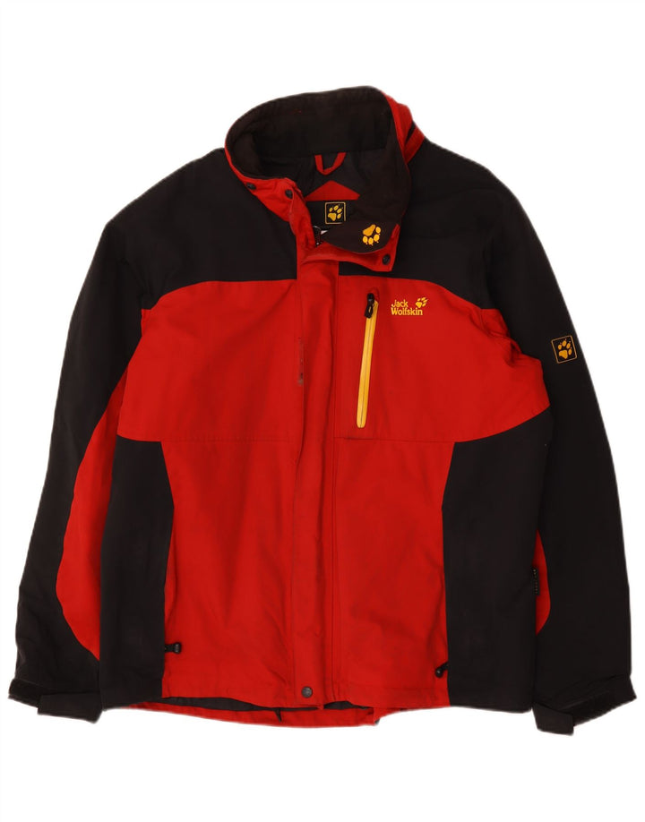 Jack Wolfskin muška vjetrovka jakna UK 44 XL Red Colourblock poliamid