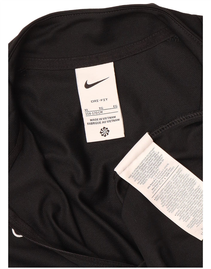 Nike Boys Dri Fit trenirka gornja jakna 13-14 godina XL crni poliester