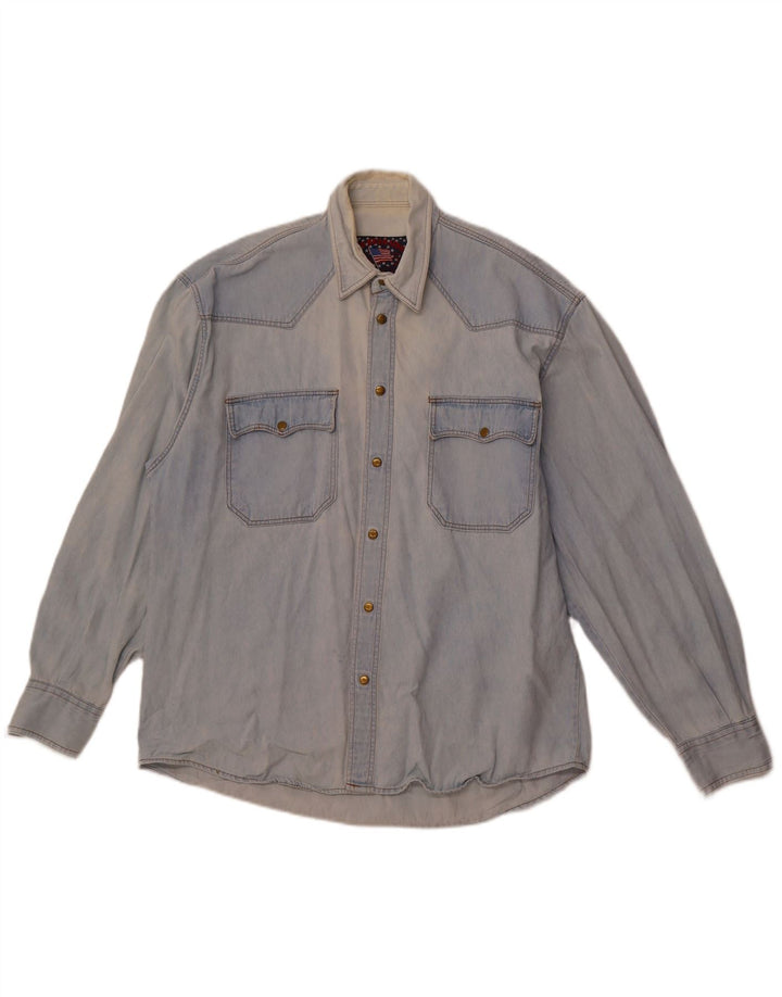 VINTAGE muška traper košulja Srednje plava