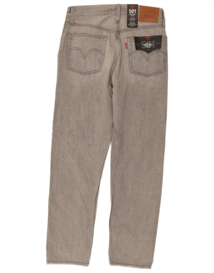 Levi's ženske 501 ravne traperice W26 L28 sivi pamuk