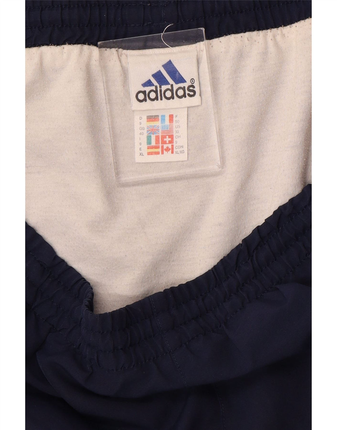 ADIDAS Mens Graphic Sport Shorts XL  Navy Blue Colourblock Polyester