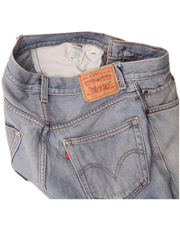 Levi's muške 505 ravne traperice regularnog kroja W32 L32 plavi pamuk