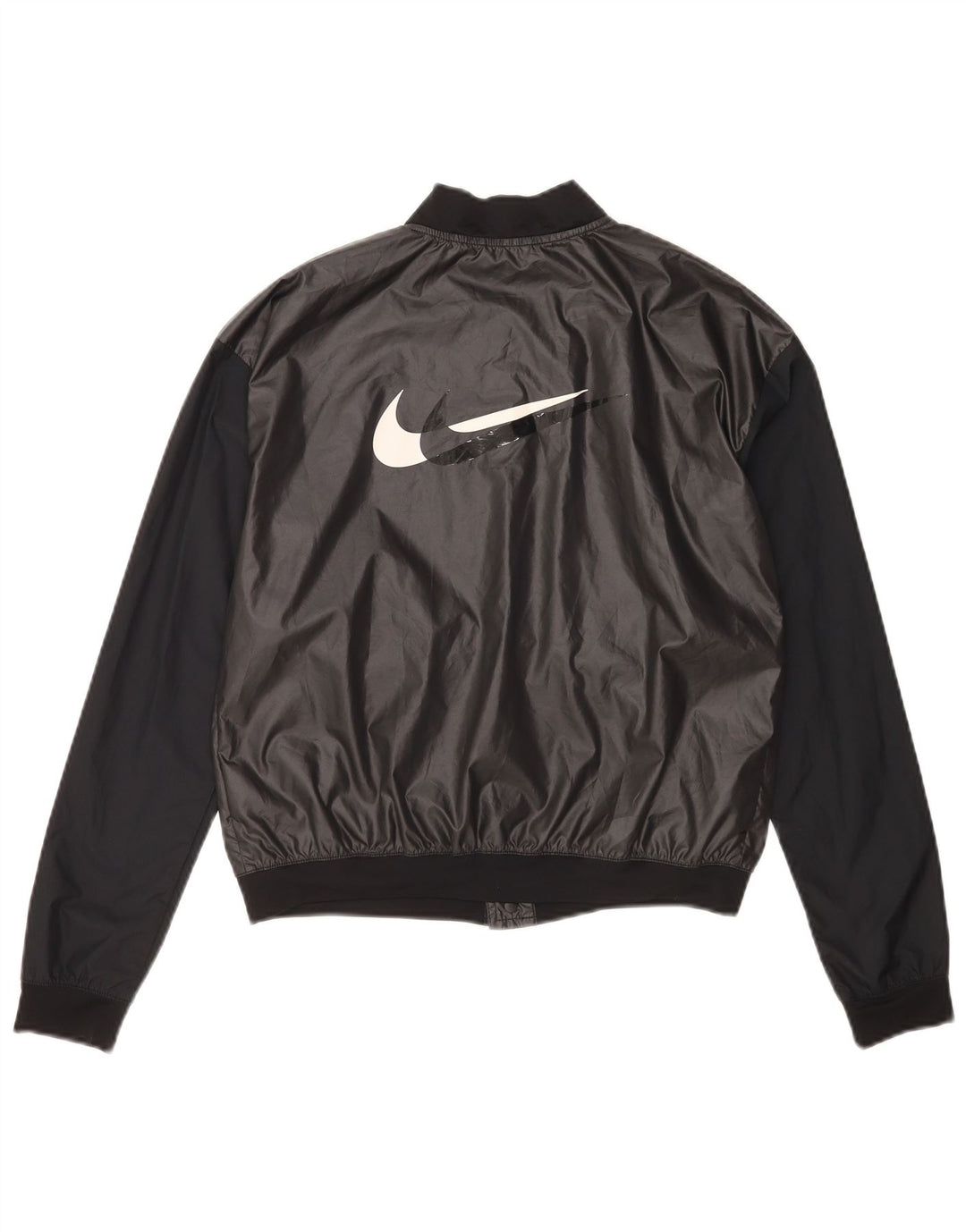 Nike ženska kišna jakna za trčanje s grafičkim motivima UK 10 Small Black Colourblock