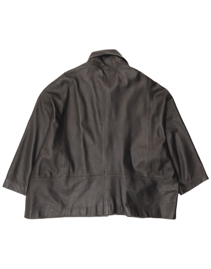 Vintage ženska kožna jakna UK 18 XL crna koža