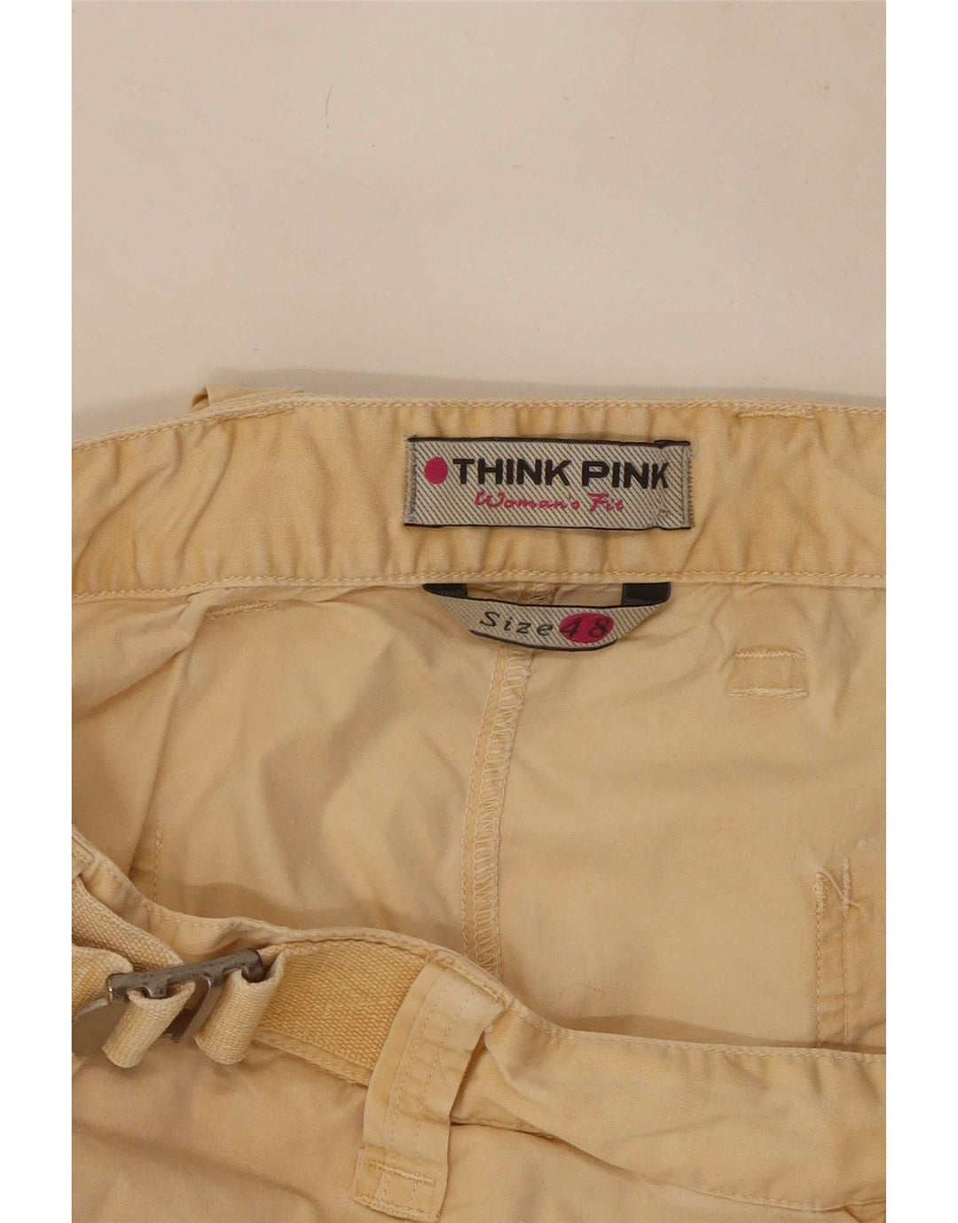 Think Pink ženske kargo kratke hlače IT 48 XL W36 bež