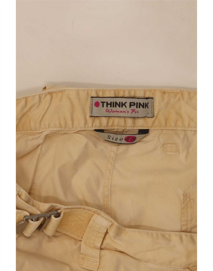 Think Pink ženske kargo kratke hlače IT 48 XL W36 bež