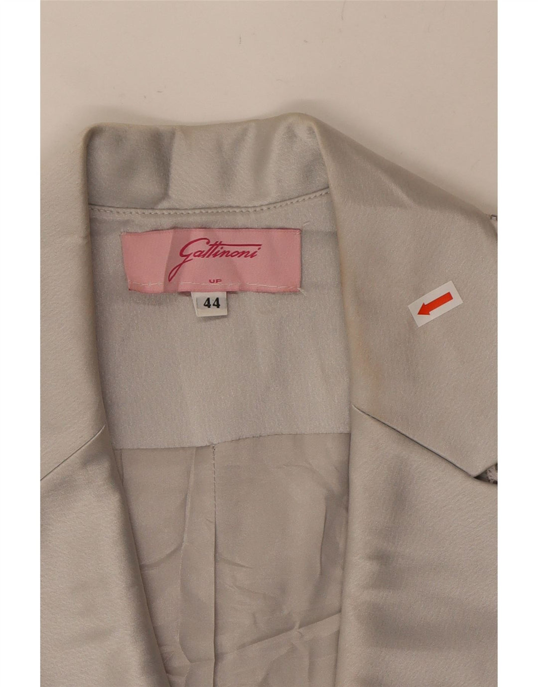 GATTINONI Womens Short Sleeve Blazer Jacket UK 14 Medium Grey Floral