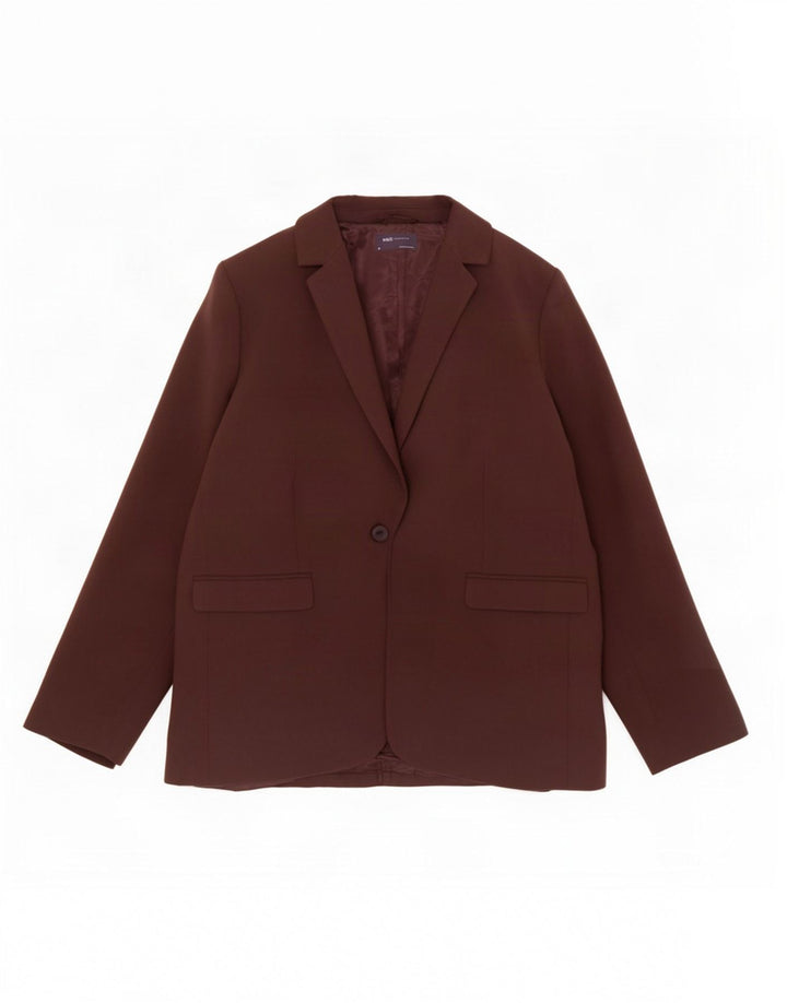 Marks & Spencer ženski sako sa 1 gumbom UK 18 XL smeđi poliester