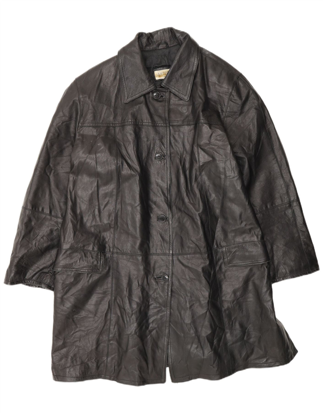 ANTEPRIMA Preveliki ženski kožni kaput IT 52 2XL crni