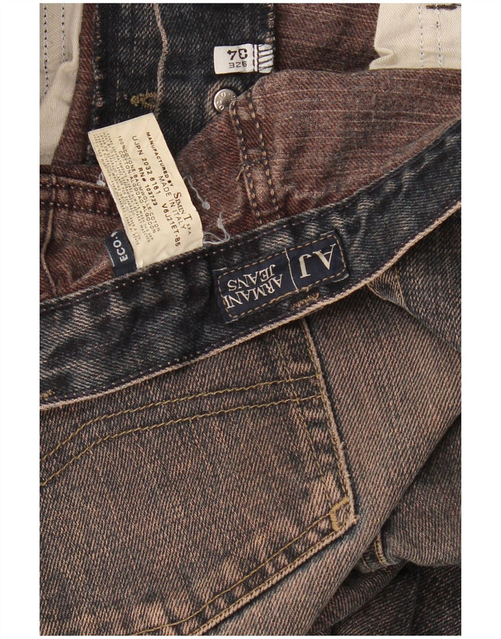 ARMANI Womens Cropped Jeans W34 L26 Blue Cotton