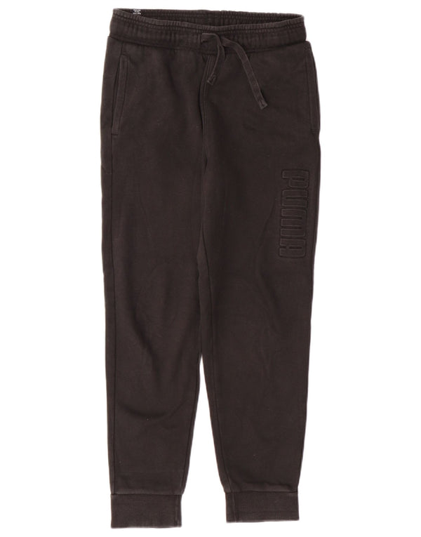 Puma Boys Graphic Trenirka Hlače Joggers 11-12 Years Black Cotton