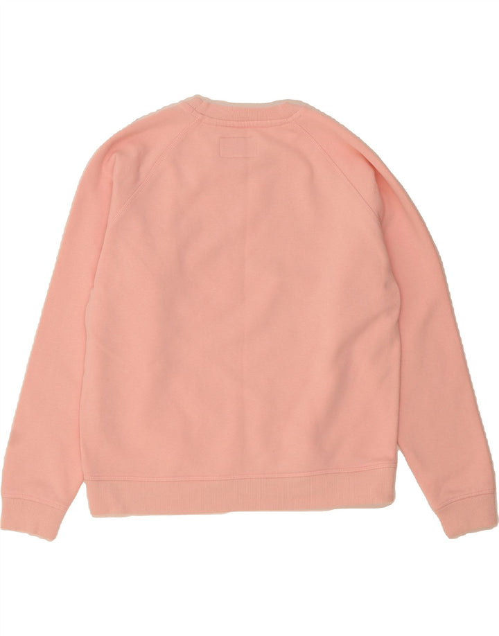 JACK WILLS Womens Oversized Graphic Sweatshirt Jumper UK 12 Medium  Pink Vintage Jack Wills and Second-Hand Jack Wills from Messina Hembry 